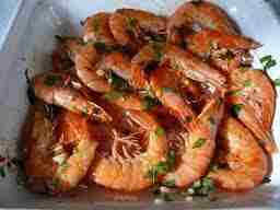 crevettes pimentées - Piadini aux crevettes pimentées et salsa verde