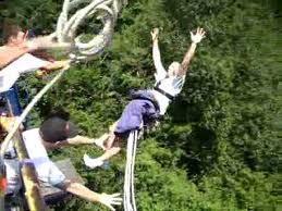 bungee jump prank - Blague saut à l&#039;élastique