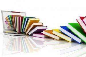 books from your laptop on a white background