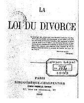 Nouvelle loi sur le divorce - Nouvelle loi sur le divorce