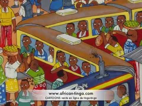 Peintures Africaines, toiles Africaines Cartoons - Art Africain