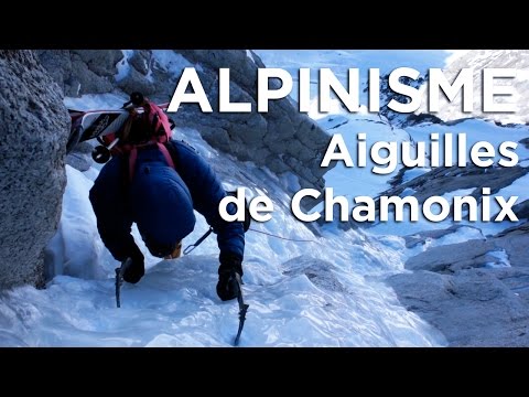 Le Fil à Plomb Rognon du Plan Aiguilles du Midi Chamonix Mont-Blanc alpinisme goulotte de glace