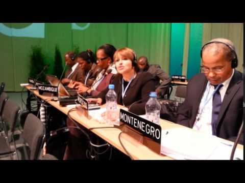 La ministre de l'environnement Mme Hakima El HAITE dans la COP 19 Varsovie,Pologne, 20 Novembre 2013