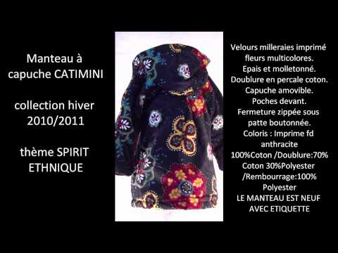 Manteau à capuche CATIMINI SPIRIT ETHNIQUE